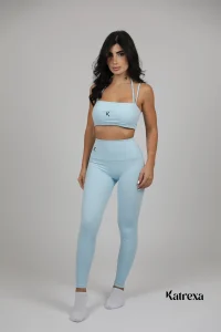 Katrexa Seamless 2-Piece Athletic Set (Light Blue)