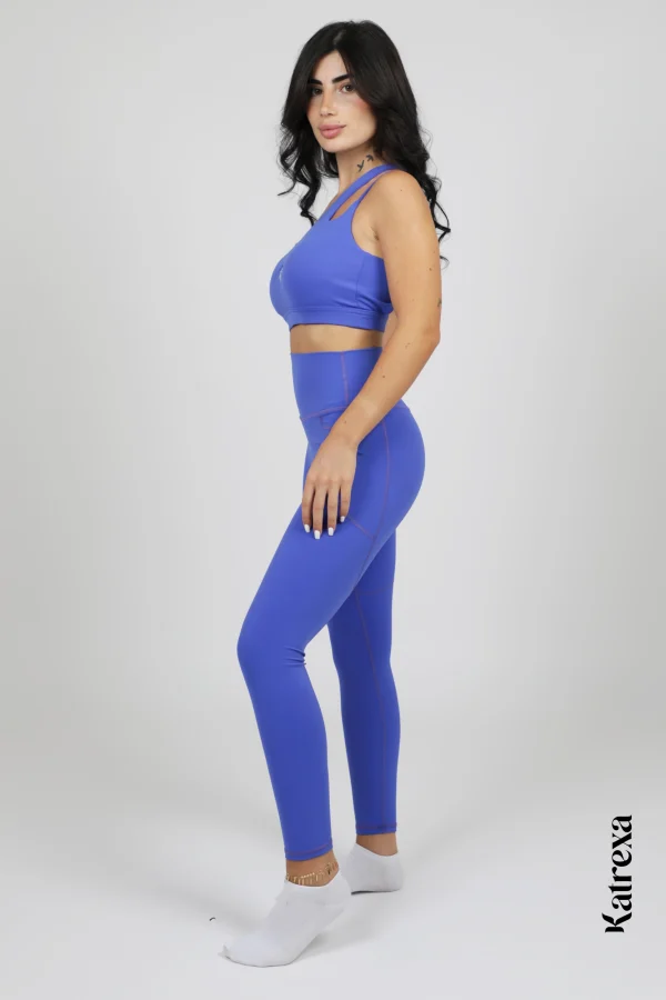 Katrexa blue Seamless Fitness Two-Piece Set