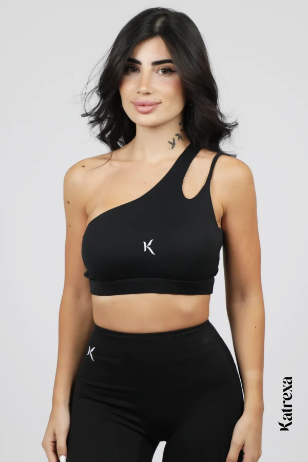 Katrexa Black Seamless Yoga Suit Set (S, M, L)