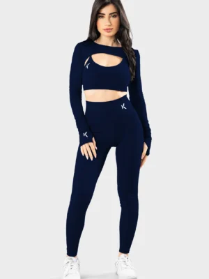 Navy Nova Cut-Out Activewear Set