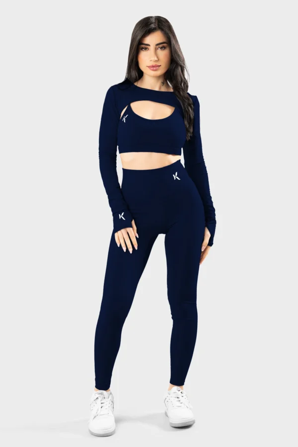 Navy Nova Cut-Out Activewear Set